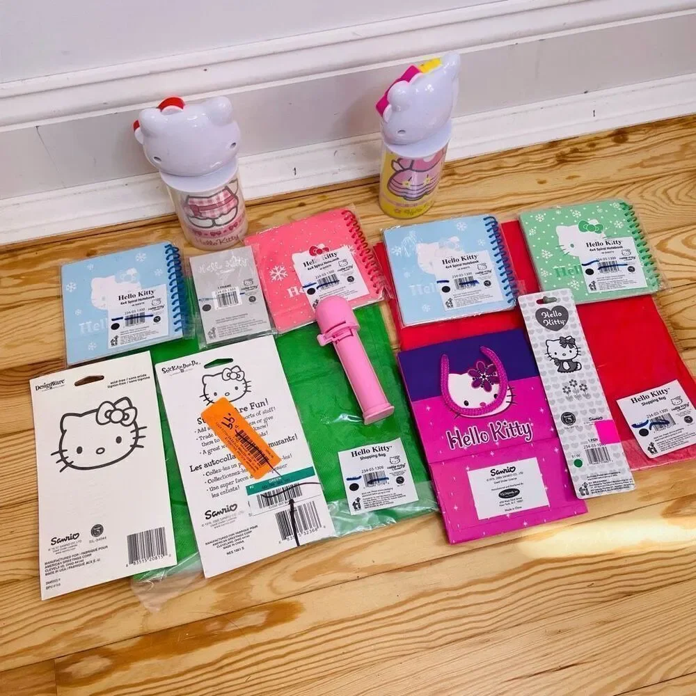NEW Vintage Hello Kitty Sanrio Deadstock Large Lot Bags Pen Notebooks Sticker‎